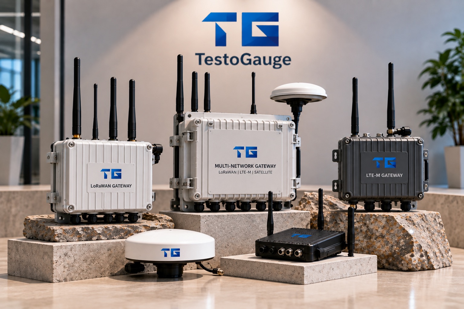 Range of TestoGauge gateways and connectivity hardware on display